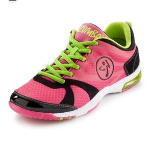 Zumba Fitness Pink and Green Athletic Shoes